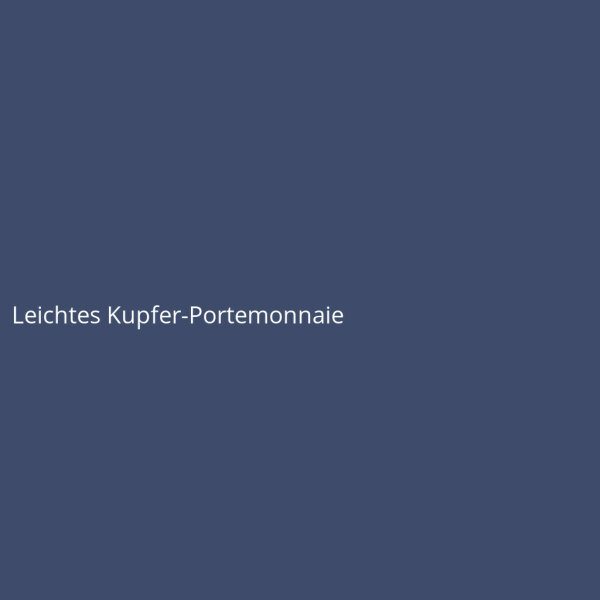 Leichtes Kupfer-Portemonnaie